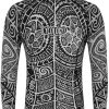 Men Cycology Clothing Base Layers | Tribal Tattoo Men'S Long Sleeve Base Layer