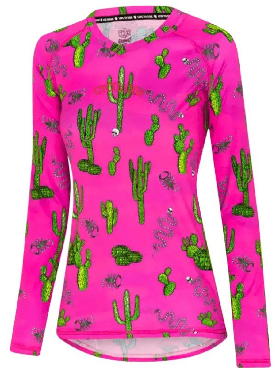 Women Cycology Clothing Mountain Bike Jerseys | Totally Cactus Women'S Long Sleeve Mtb Jersey