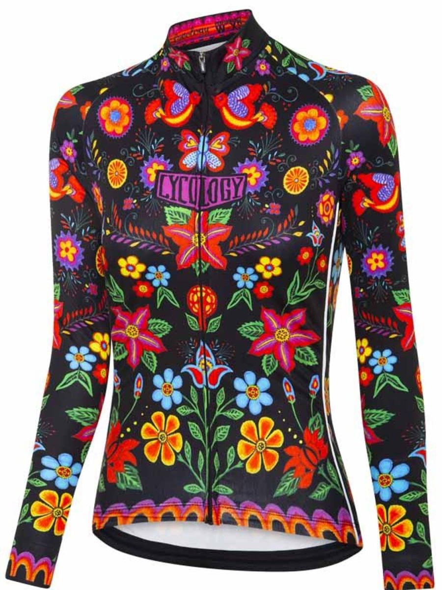 Women Cycology Clothing Long Sleeve Jerseys | Frida Women'S Long Sleeve Jersey Black