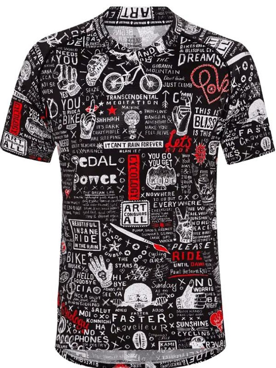 Men Cycology Clothing Mountain Bike Jerseys | Graffiti Mtb Jersey