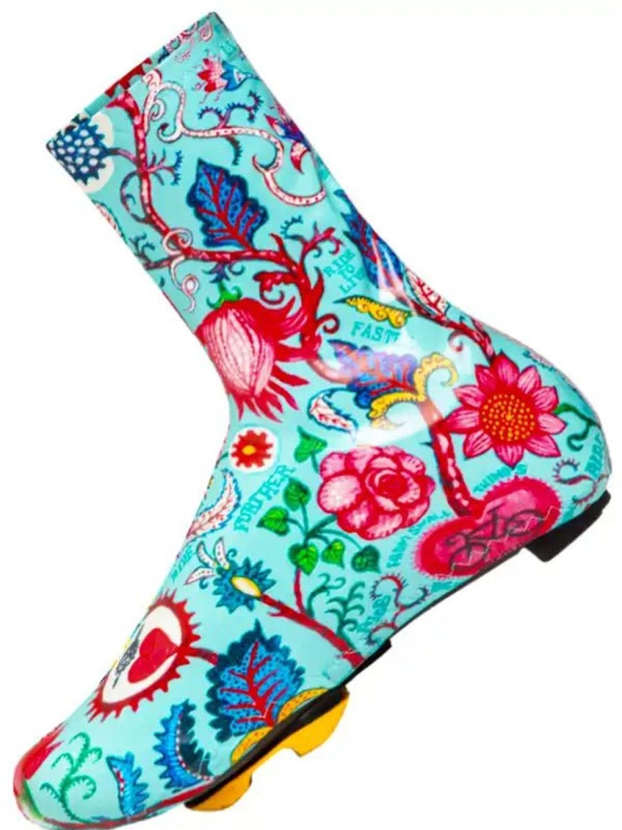 Accessories Cycology Clothing Shoe Covers | Secret Garden Cycling Shoe Covers- Aqua