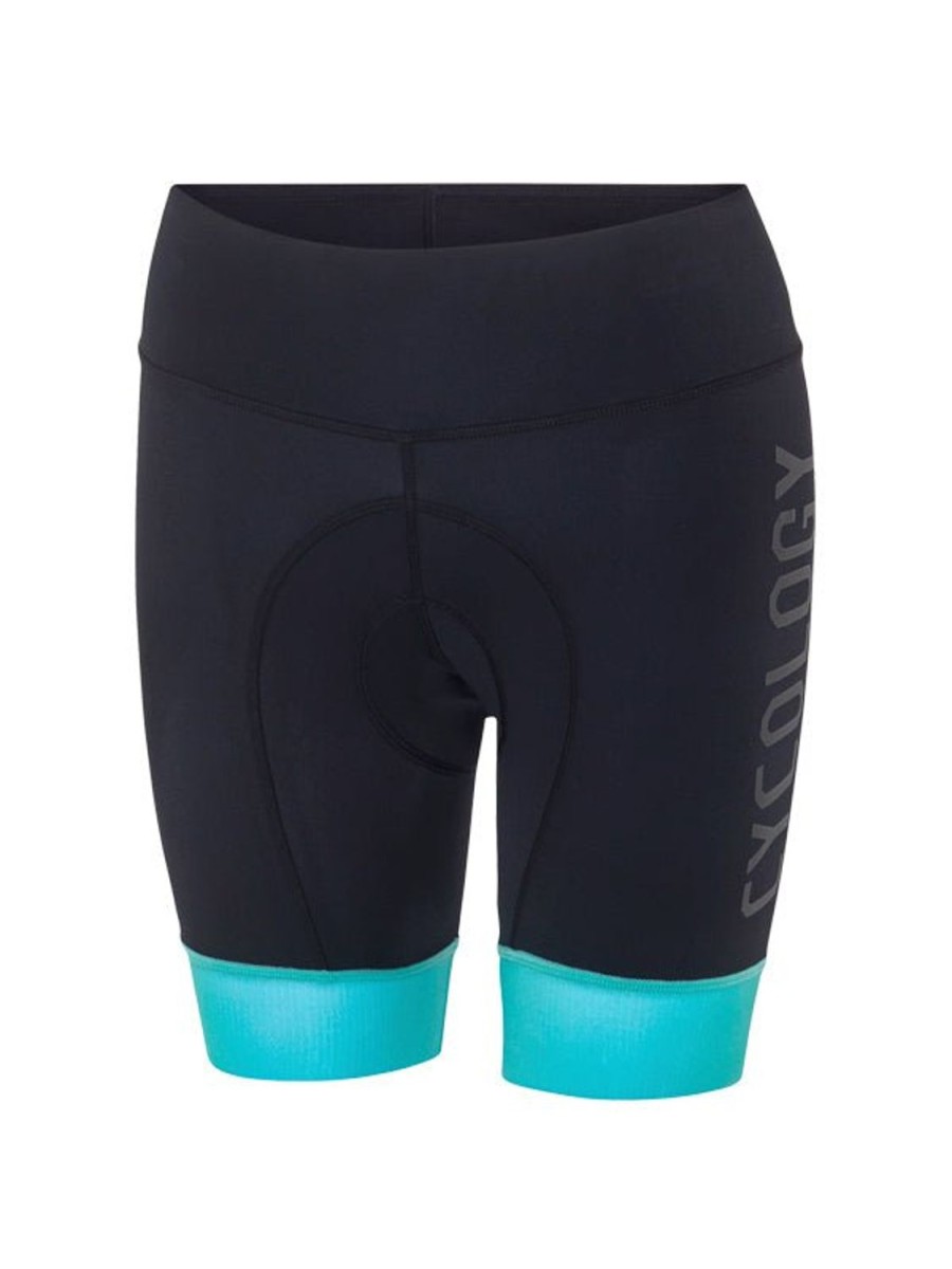 Women Cycology Clothing Cycling Shorts | Cycology Women'S Cycling Shorts Black/Aqua