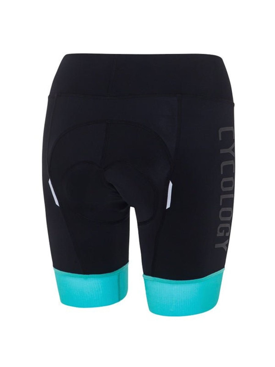 Women Cycology Clothing Cycling Shorts | Cycology Women'S Cycling Shorts Black/Aqua