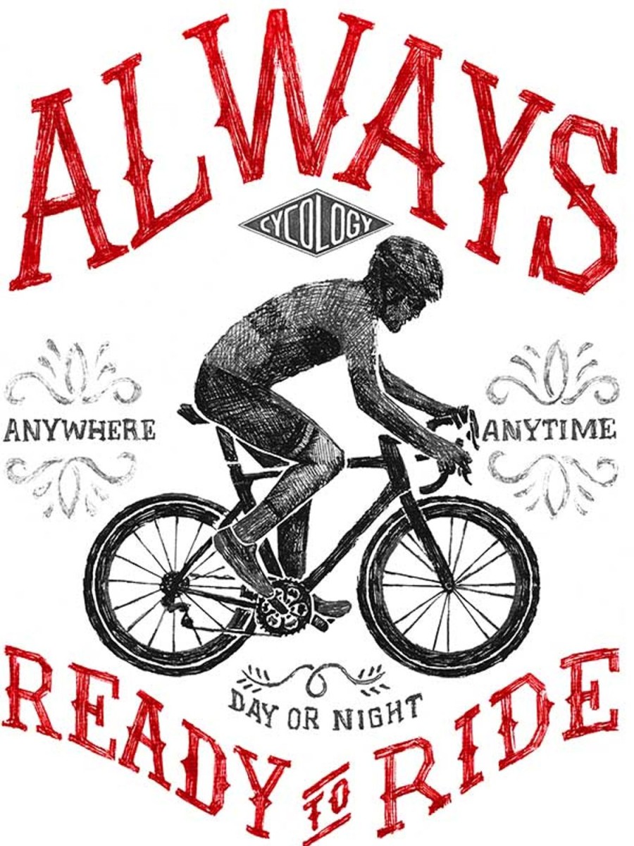 Men Cycology Clothing Short Sleeve T-Shirts | Always Ready To Ride T Shirt