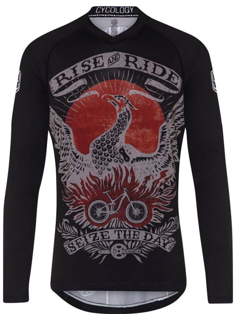 Men Cycology Clothing Mountain Bike Jerseys | Seize The Day Long Sleeve Mtb Jersey