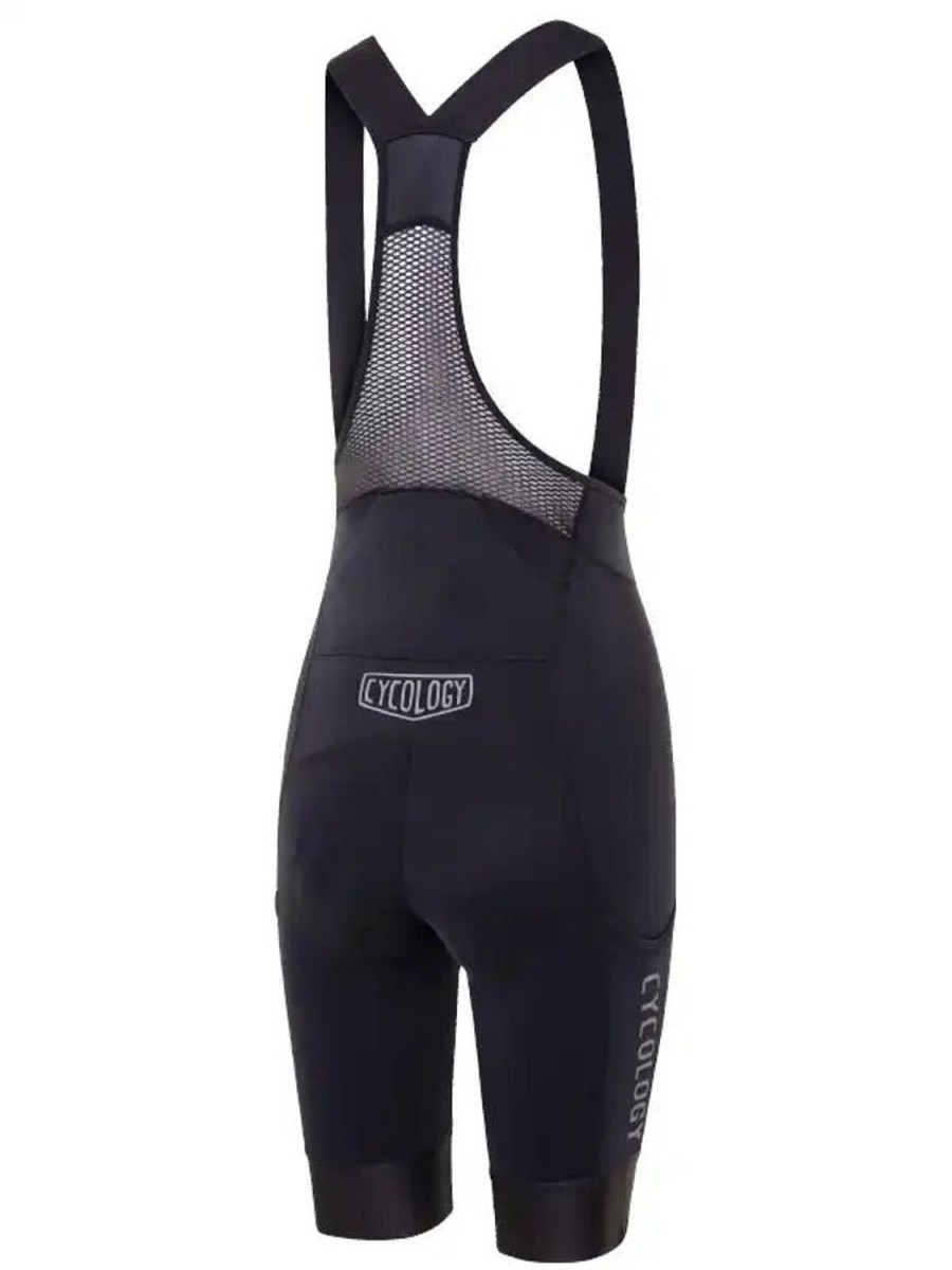 Women Cycology Clothing Bib Shorts & Tights | Cycology Women'S Cargo Bib Shorts Black