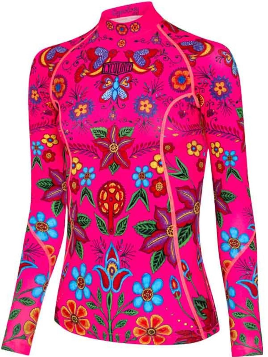 Women Cycology Clothing Base Layers | Frida Women'S Long Sleeve Base Layer Pink