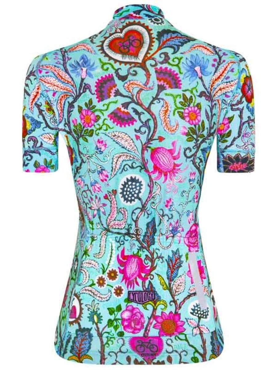 Women Cycology Clothing Short Sleeve Jerseys | Secret Garden Women'S Jersey Aqua