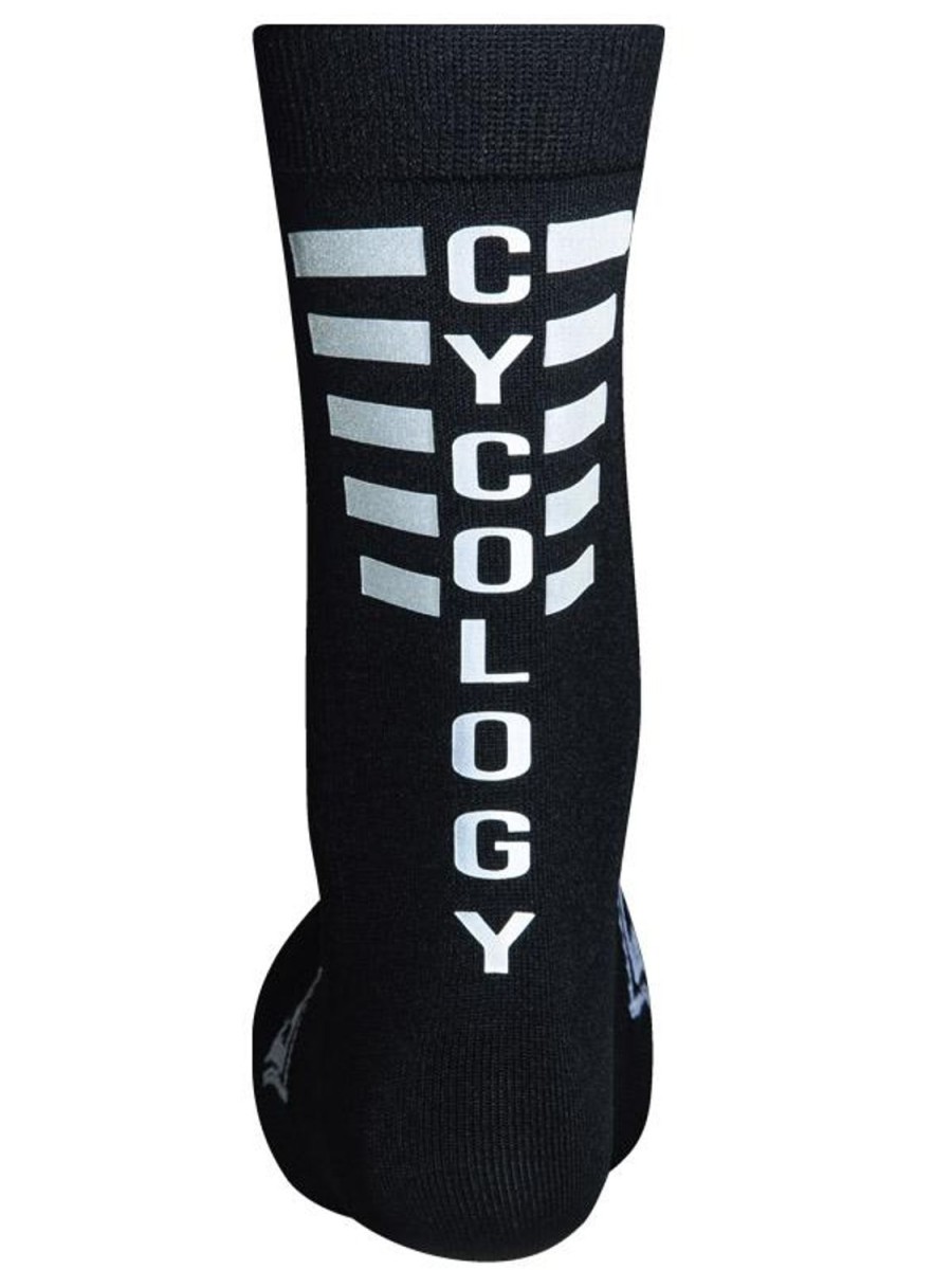 Accessories Cycology Clothing Socks | Cycology Reflective Logo Cycling Socks Black