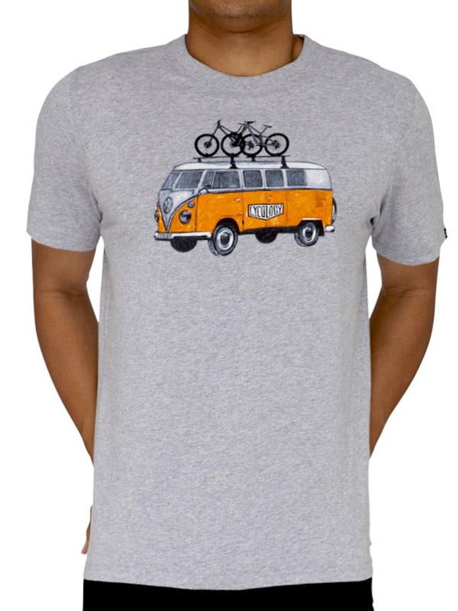 Men Cycology Clothing Short Sleeve T-Shirts | Road Trip Mtb T Shirt Gray