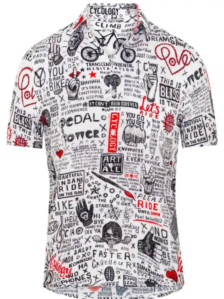 Men Cycology Clothing Gravel Shirts | Bike Graffiti Gravel Shirt