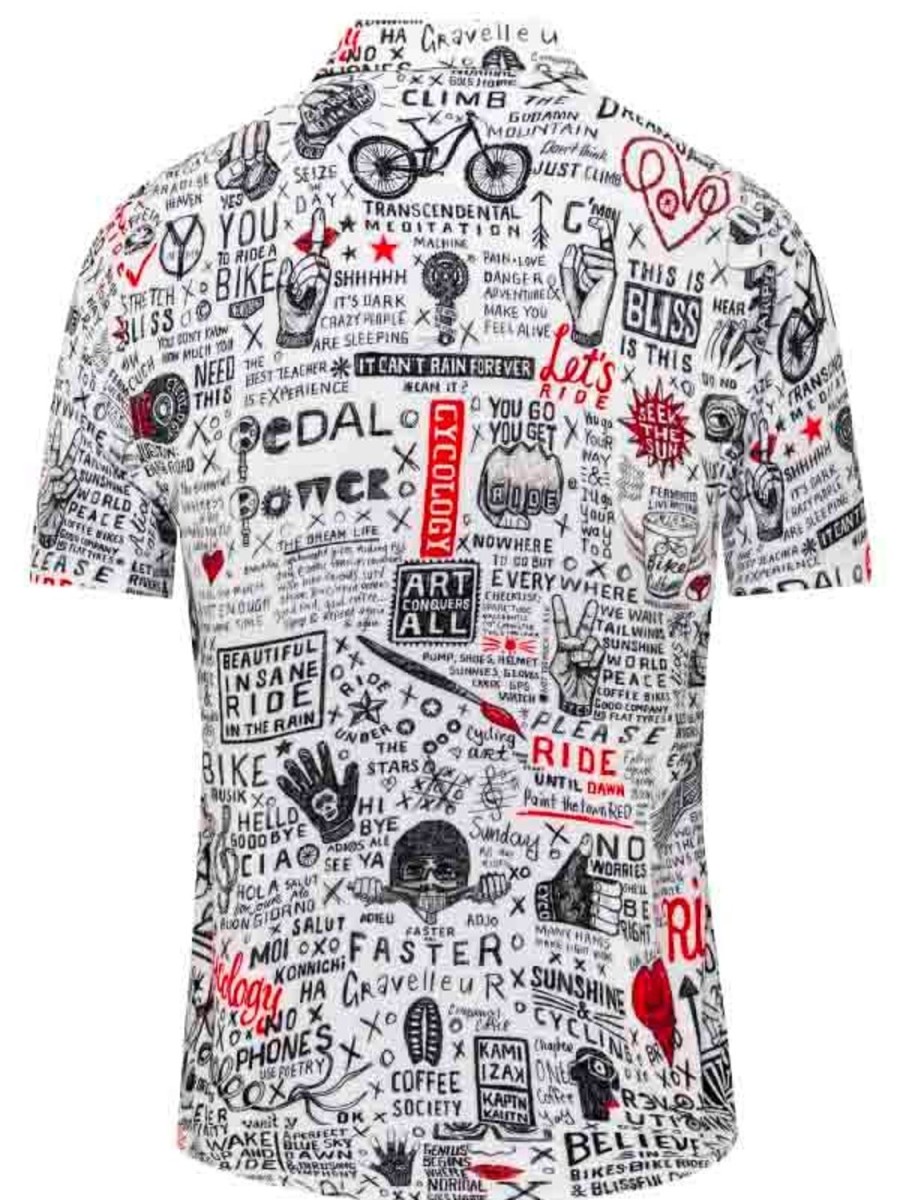 Men Cycology Clothing Gravel Shirts | Bike Graffiti Gravel Shirt