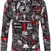 Men Cycology Clothing Mountain Bike Jerseys | Graffiti Long Sleeve Mtb Jersey