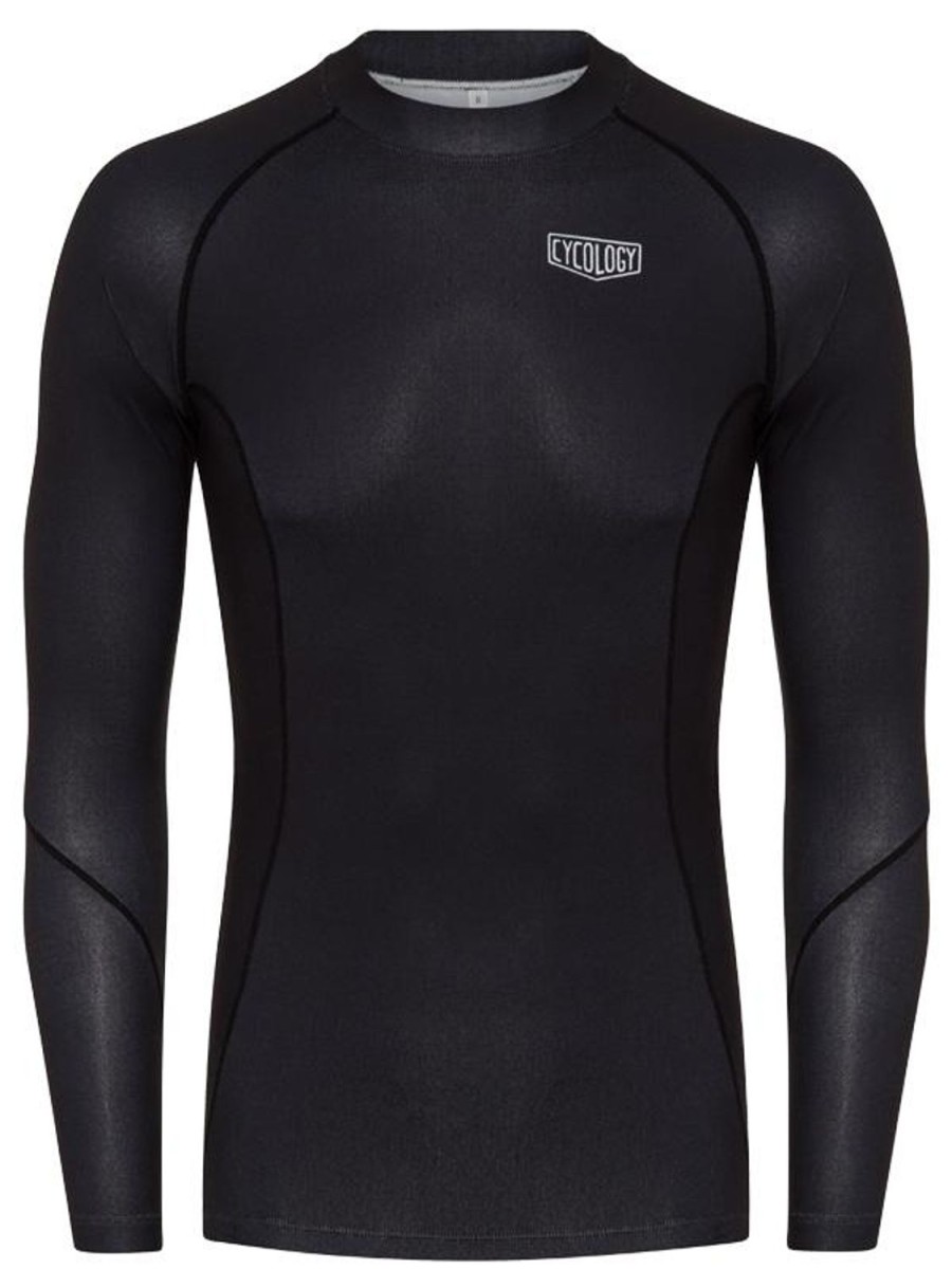 Men Cycology Clothing Base Layers | Cycology Men'S Long Sleeve Base Layer Black